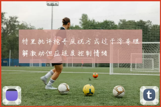 特里批评枪手庆祝方式过于浮夸理解激动但应适度控制情绪